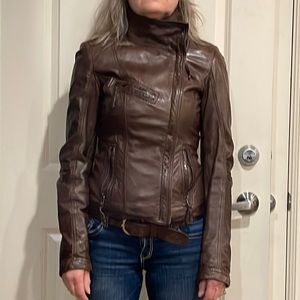 Ladies brown bomber jacket